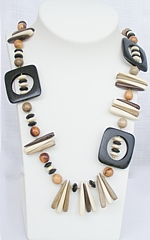holzschmuck, kette aus Holz