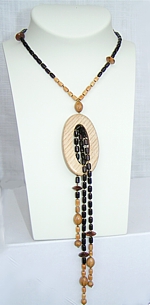 holzschmuck, kette aus holz