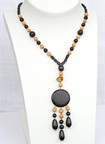 holzschmuck, kette aus holz