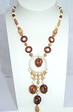 holzschmuck, kette aus holz