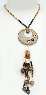 holzschmuck, kette aus holz