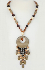 holzschmuck, kette aus holz