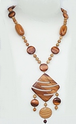 holzschmuck, kette aus holz