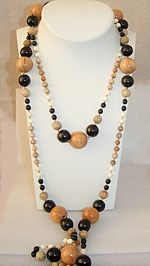 holzschmuck, kette aus holz