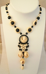 holzschmuck, kette aus holz